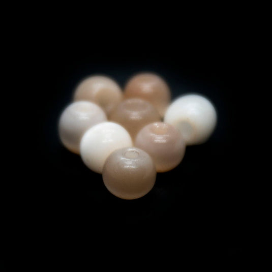 Cats Eye (Fibre Optic Glass) Round 4mm - 6mm Beige - Affordable Jewellery Supplies