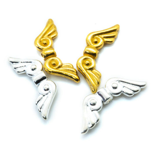 Angel Wings 21mm x 7mm Antique gold plated - Affordable Jewellery Supplies