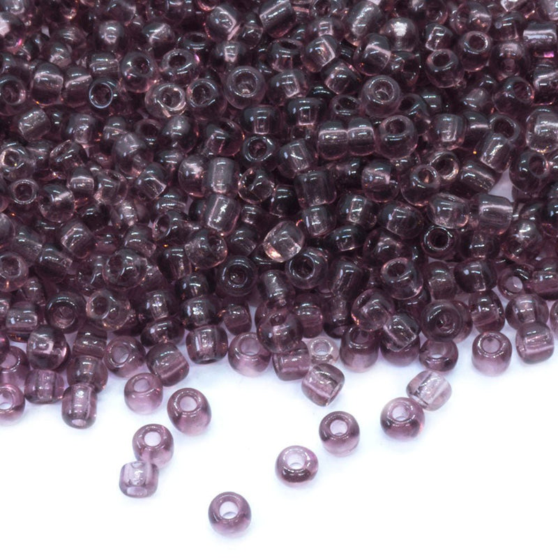 Load image into Gallery viewer, Transparent Seed Beads 11/0 Light Amethyst - Affordable Jewellery Supplies
