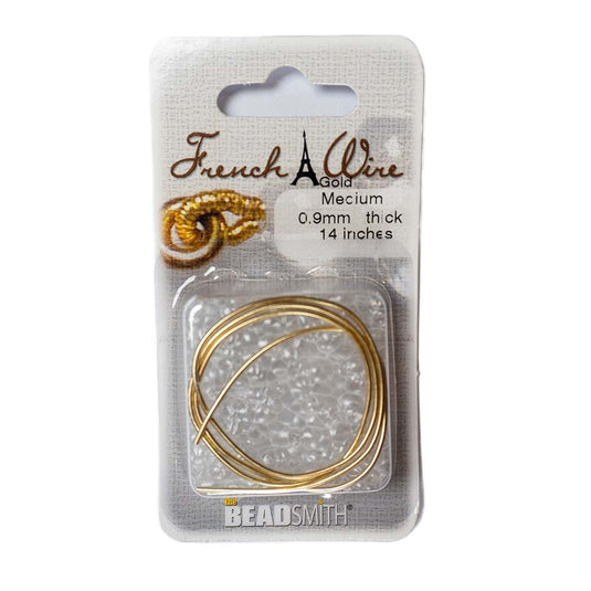 French Wire Medium 0.9mm x 40cm Gold - Affordable Jewellery Supplies