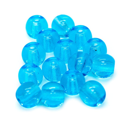 Czech Glass Druk Round 4mm Turquoise - Affordable Jewellery Supplies
