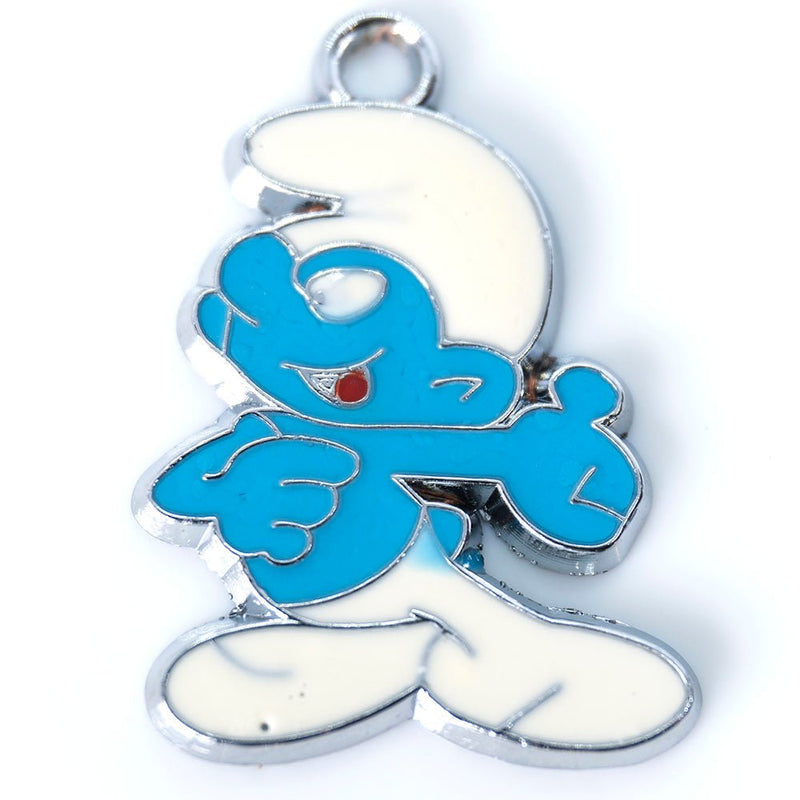 Load image into Gallery viewer, Smurf Enamel Pendant 35mm A - Affordable Jewellery Supplies
