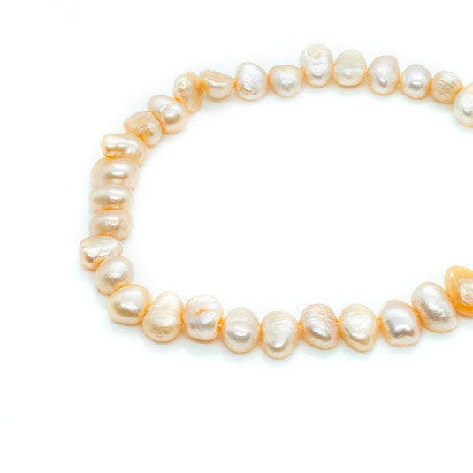 Freshwater Pearls B Grade 5-6mm x 35cm length Natural peach - Affordable Jewellery Supplies