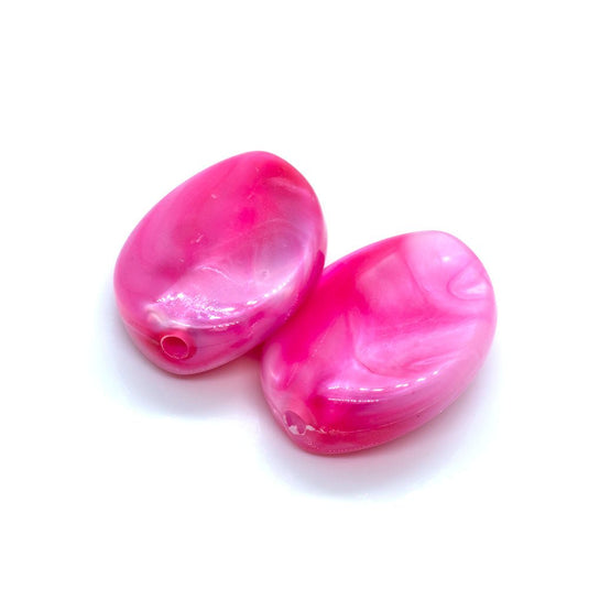 Acrylic Oval 28mm x 22mm Pink - Affordable Jewellery Supplies