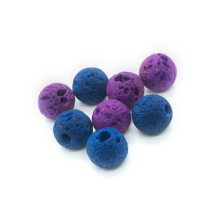 Load image into Gallery viewer, Synthetic Lava Rock Beads 6mm Violet - Affordable Jewellery Supplies
