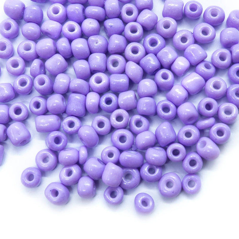 Load image into Gallery viewer, Baking Glass Seed Beads 6/0 4-5mm x3-4mm Lilac - Affordable Jewellery Supplies
