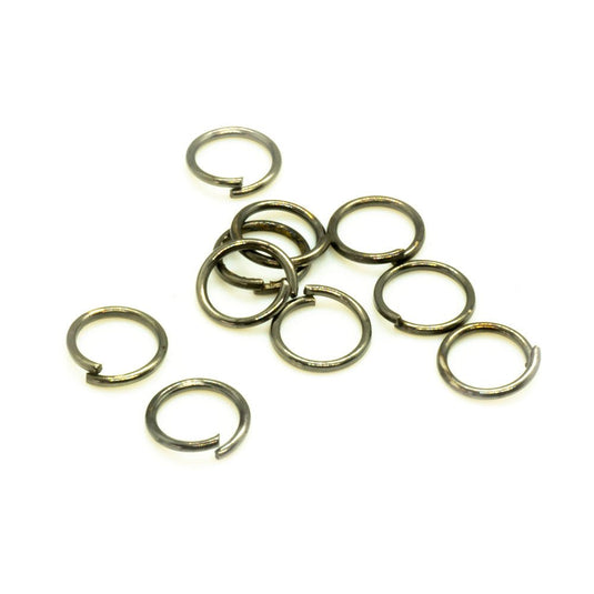 Jump Rings Round 6mm x 0.6mm Black plated - Affordable Jewellery Supplies