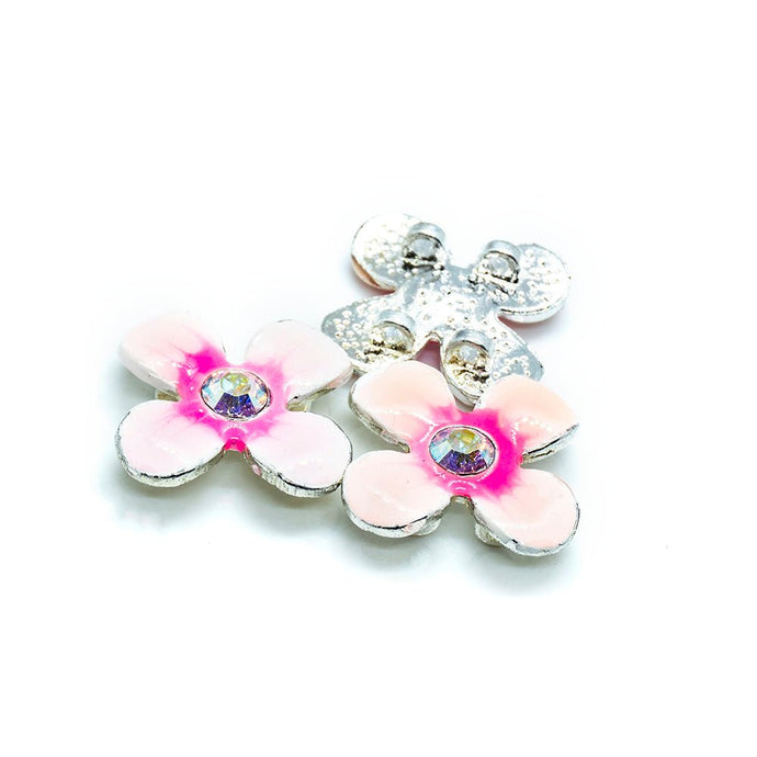 Spacer Bead with Swarovski Flower 15mm - Affordable Jewellery Supplies