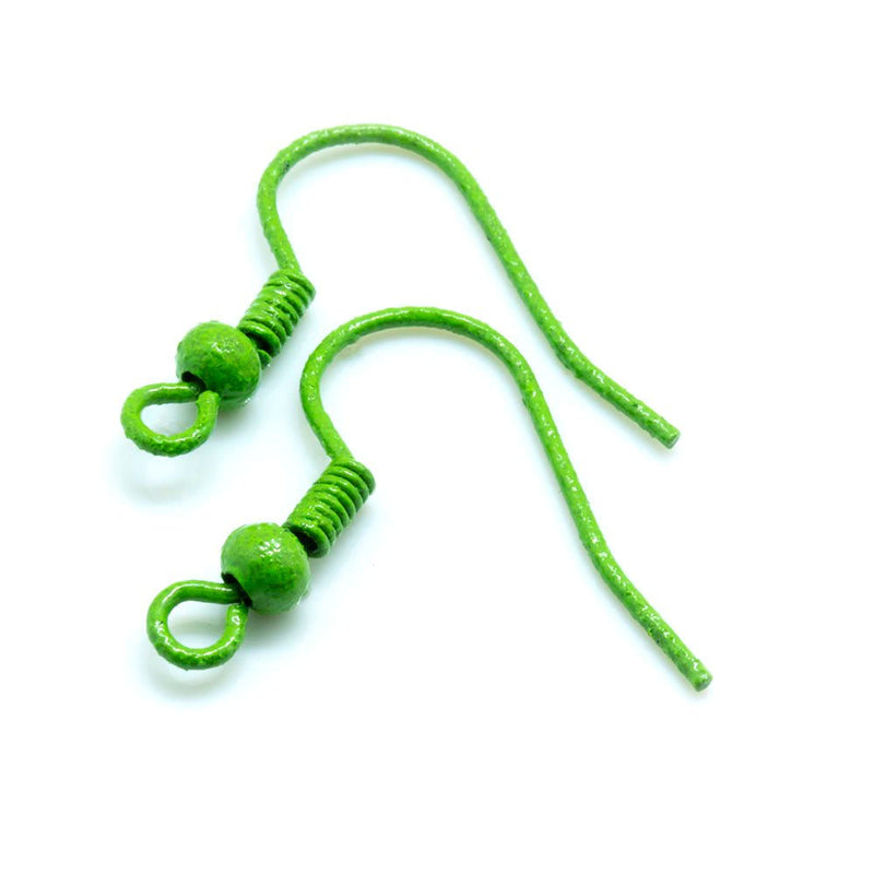 Load image into Gallery viewer, Coloured Earhooks 18mm Lime green - Affordable Jewellery Supplies
