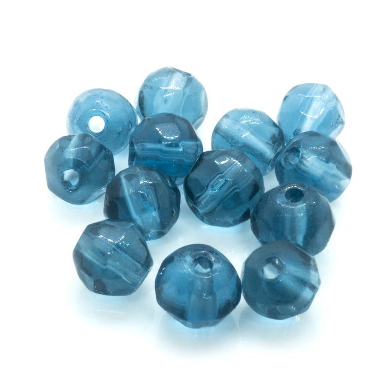 Load image into Gallery viewer, Crystal Glass Faceted Round 4mm Marine Blue - Affordable Jewellery Supplies
