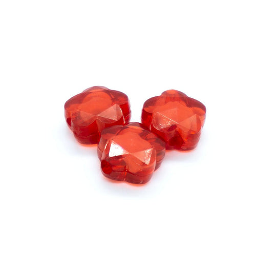Bead in Bead - Flower 13mm x 13.5mm Red - Affordable Jewellery Supplies
