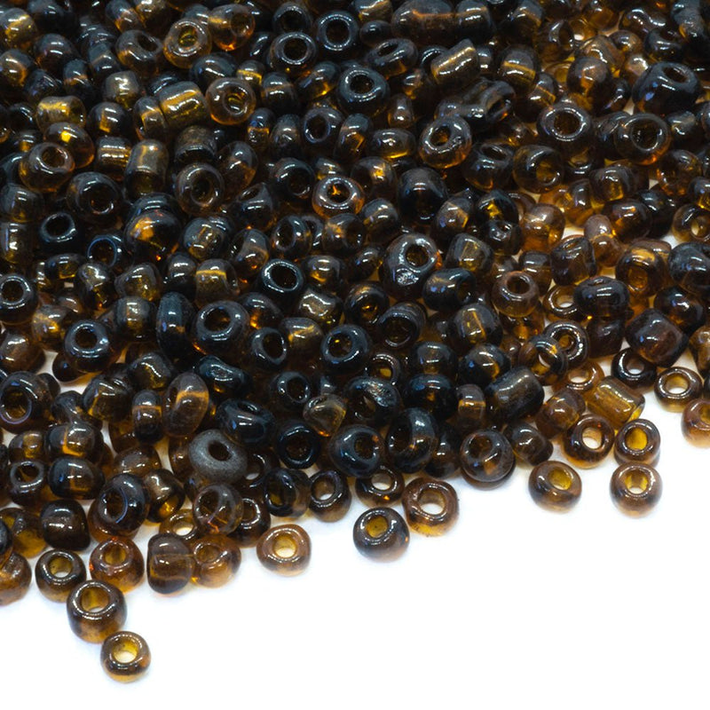 Load image into Gallery viewer, Transparent Seed Beads 11/0 Topaz - Affordable Jewellery Supplies
