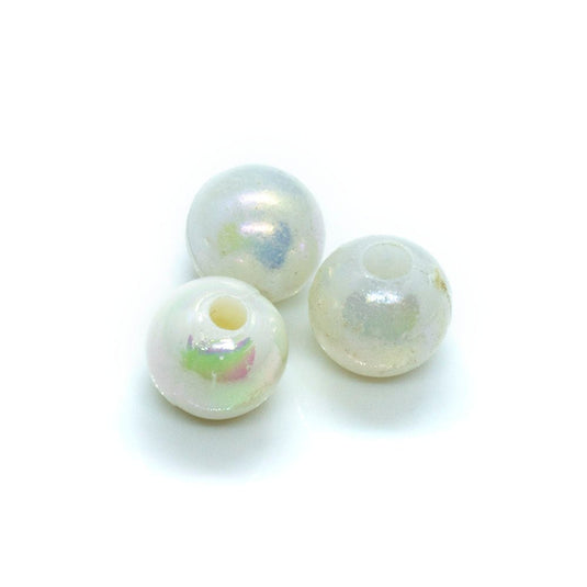 Vacuum Beads 6mm White ab - Affordable Jewellery Supplies