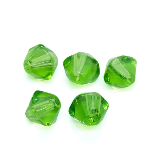 Crystal Glass Bicone 4mm Light Emerald - Affordable Jewellery Supplies