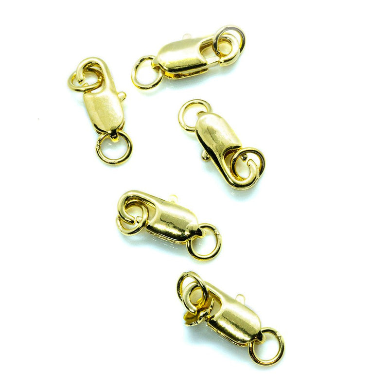 Load image into Gallery viewer, Plated Lobster Claw Clasp 10.5mm x 5mm Gold - Affordable Jewellery Supplies
