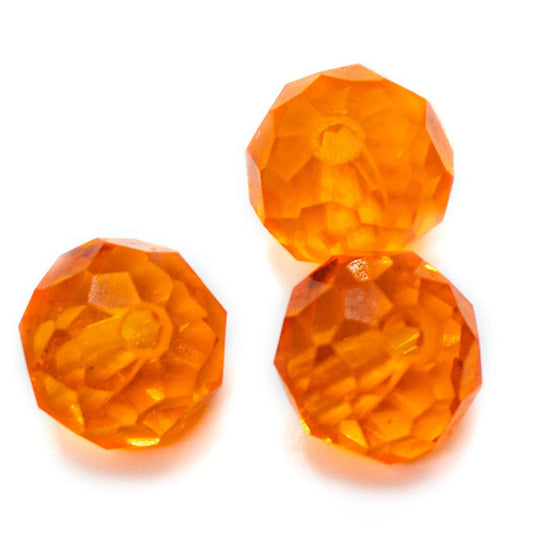 Austrian Crystal Faceted Rondelle 8mm x 6mm Orange - Affordable Jewellery Supplies