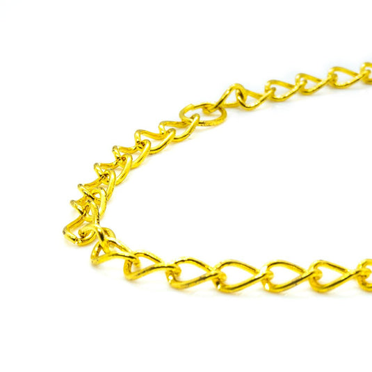 Twist Cable Chain 4.5mm x 3mm x 46cm length Gold Plated - Affordable Jewellery Supplies