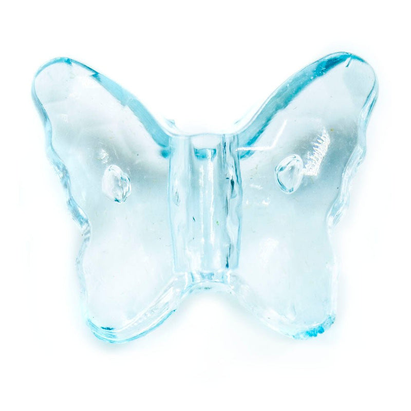 Load image into Gallery viewer, Acrylic Butterfly Bead 10mm x 8mm Aqua - Affordable Jewellery Supplies
