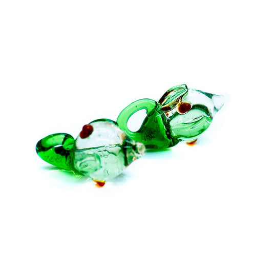 Green Fish Lampwork Bead 20mm x 10mm - Affordable Jewellery Supplies