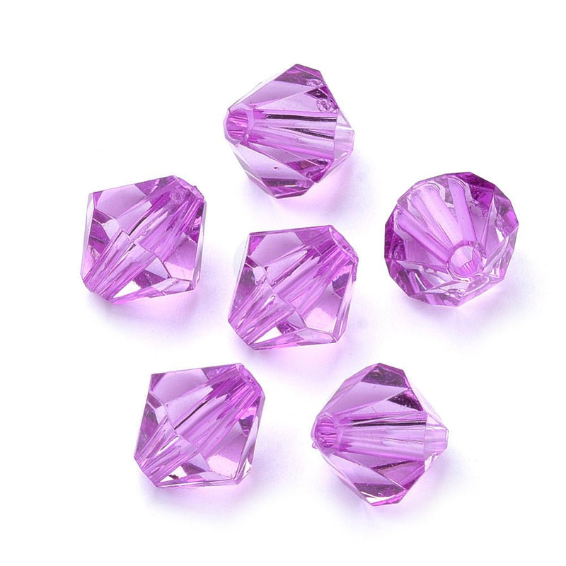 Load image into Gallery viewer, Acrylic Bicone 6mm Purple - Affordable Jewellery Supplies
