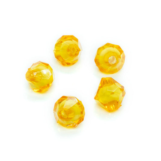 Bead in Bead Faceted Bicone 8mm Orange - Affordable Jewellery Supplies