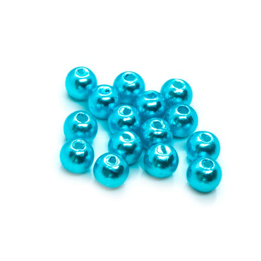 Acrylic Round 6mm Aqua - Affordable Jewellery Supplies