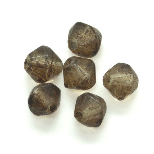 Glass Faceted Bicone 5mm Saddle Brown - Affordable Jewellery Supplies