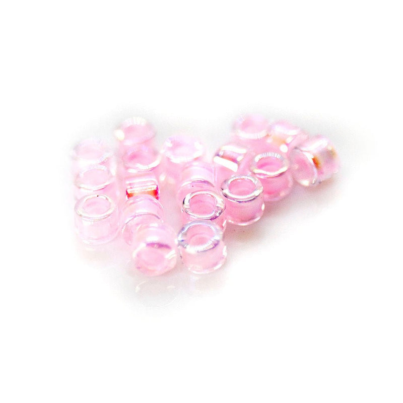 Load image into Gallery viewer, Delica® Seed Beads 11/0 Lined Pale Pink AB (DB0055) - Affordable Jewellery Supplies
