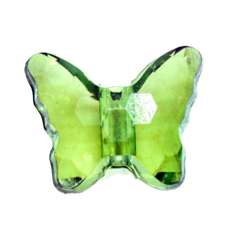 Load image into Gallery viewer, Acrylic Butterfly Bead 15mm x 13mm Green - Affordable Jewellery Supplies
