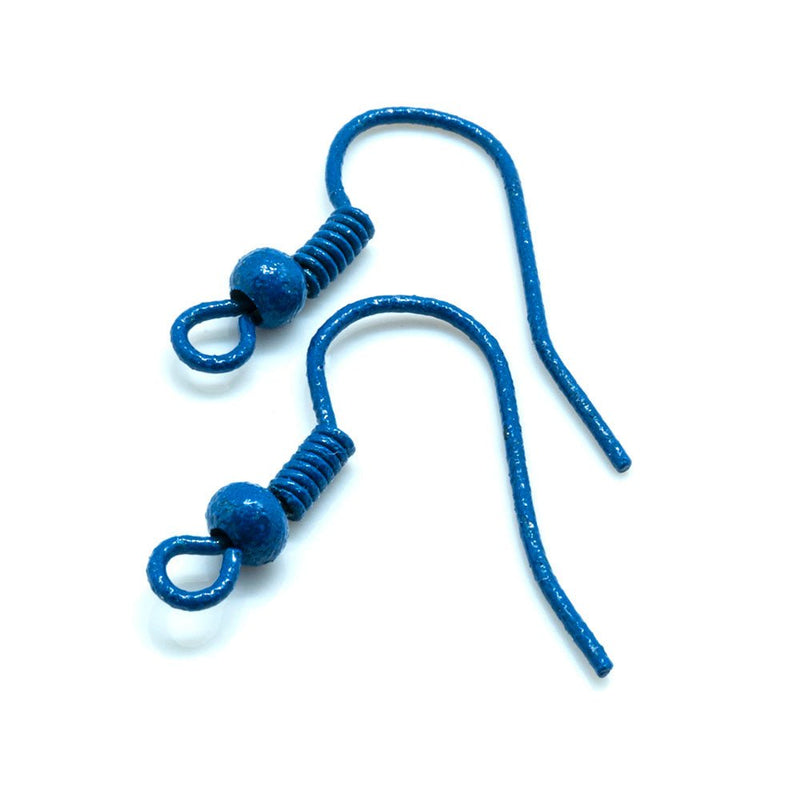 Load image into Gallery viewer, Coloured Earhooks 18mm Dark blue - Affordable Jewellery Supplies
