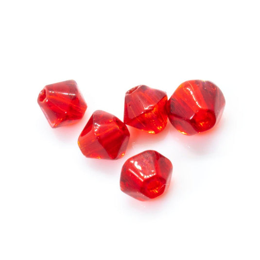 Crystal Glass Bicone 6mm Red - Affordable Jewellery Supplies