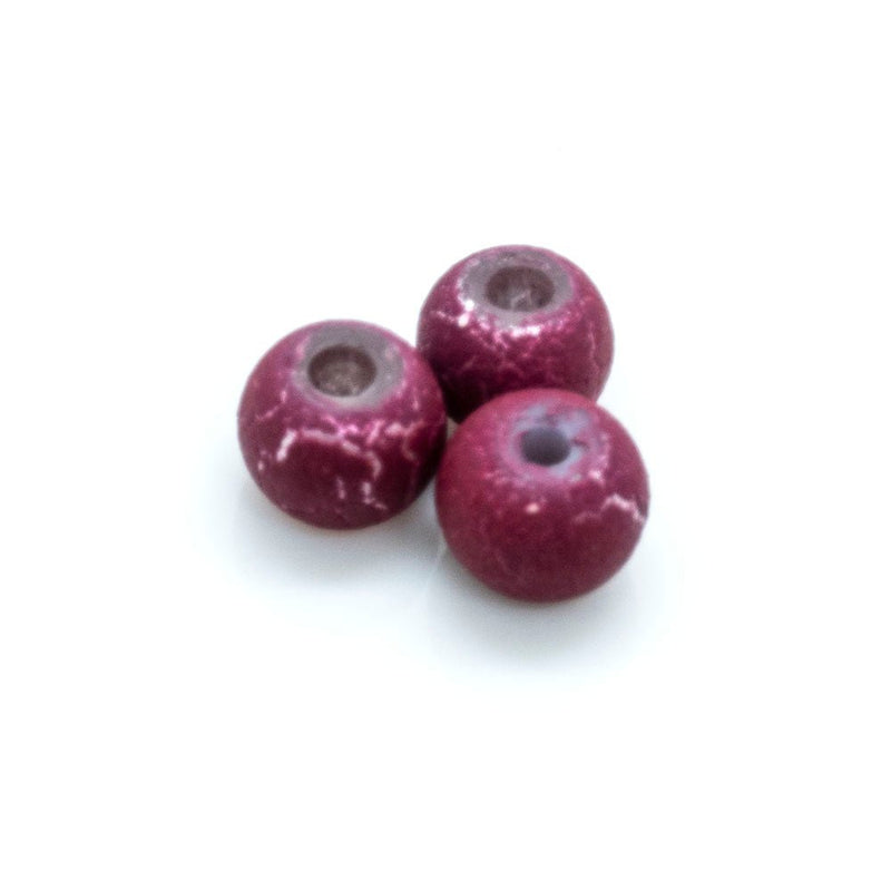 Load image into Gallery viewer, Silver Desert Sun Beads 4mm Dark pink - Affordable Jewellery Supplies
