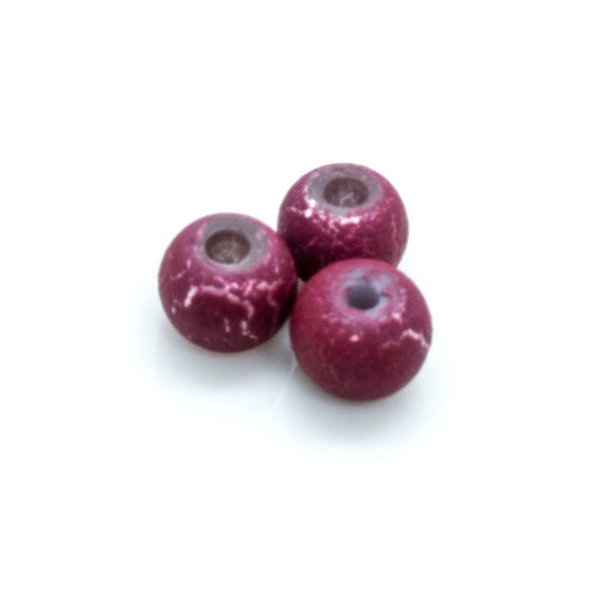Silver Desert Sun Beads 4mm Dark pink - Affordable Jewellery Supplies