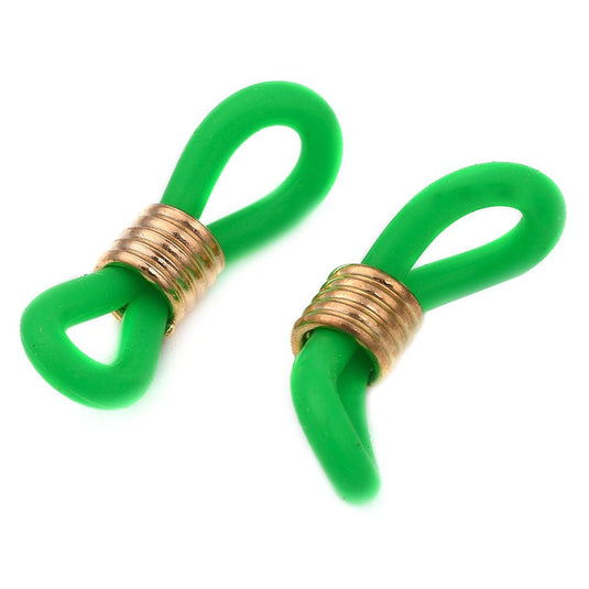 Eyeglass Rubber Connectors 20mm x 7mm Lime - Affordable Jewellery Supplies