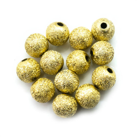 Acrylic Stardust Bead 10mm Gold - Affordable Jewellery Supplies