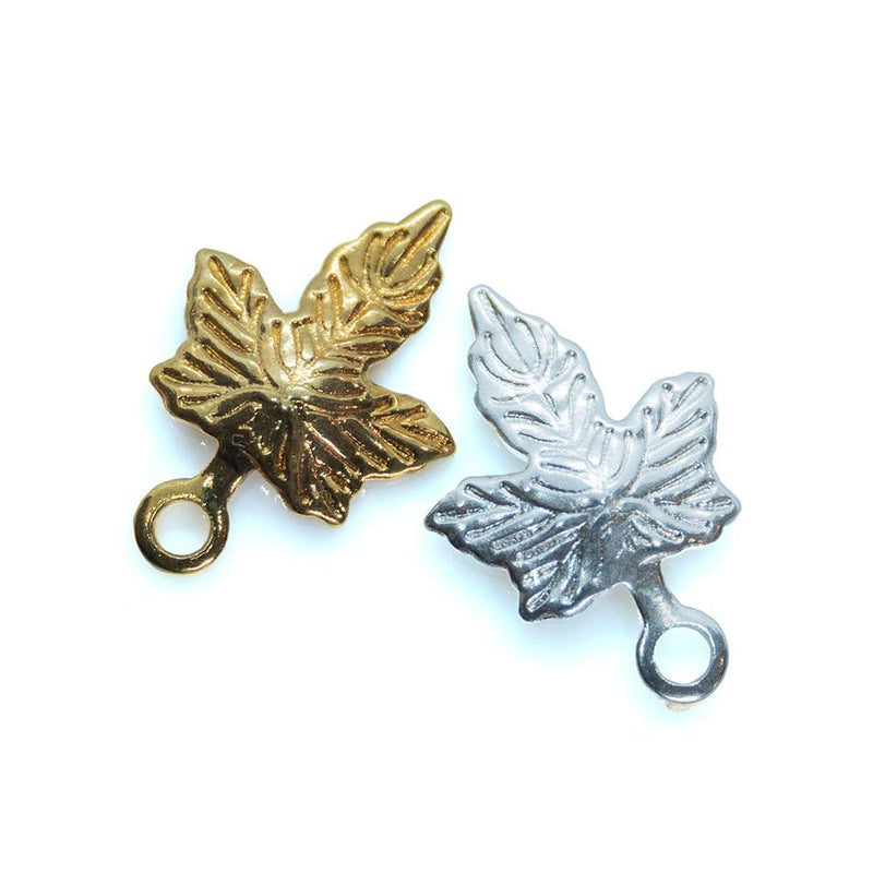 Load image into Gallery viewer, Maple Leaf Charm 10mm x 7mm Gold - Affordable Jewellery Supplies
