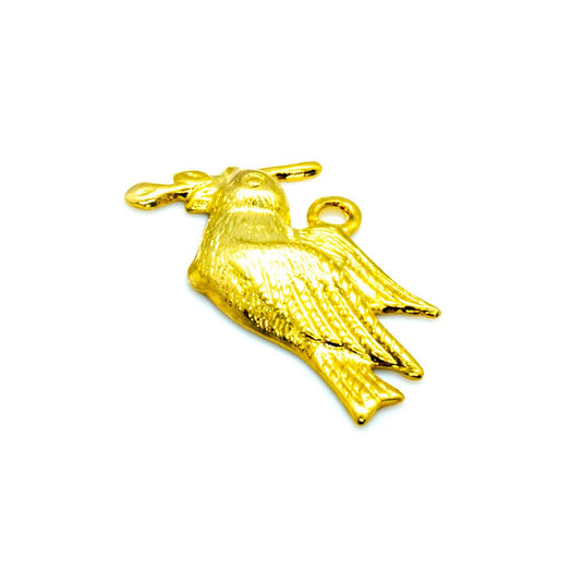 Dove Charm 17mm x 9mm Gold - Affordable Jewellery Supplies