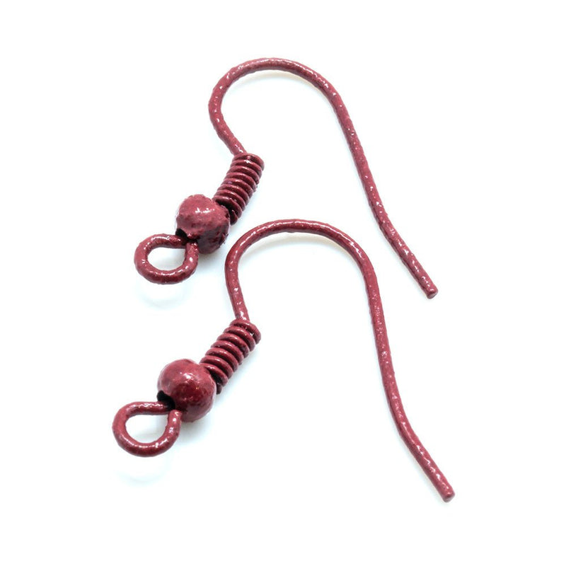 Load image into Gallery viewer, Coloured Earhooks 18mm Red - Affordable Jewellery Supplies
