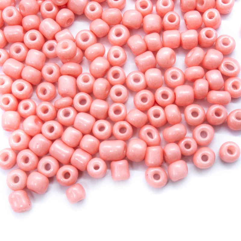 Load image into Gallery viewer, Baking Glass Seed Beads 6/0 4-5mm x3-4mm Pink - Affordable Jewellery Supplies
