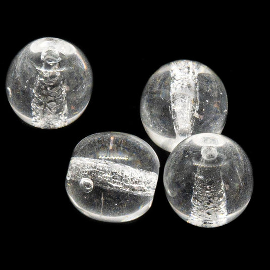 Czech Glass Druk Round 6mm Crystal - Affordable Jewellery Supplies