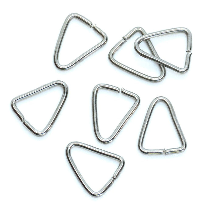 Triangle Jump Rings 9mm x 8mm Silver - Affordable Jewellery Supplies