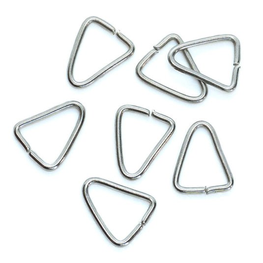 Triangle Jump Rings 9mm x 8mm Silver - Affordable Jewellery Supplies