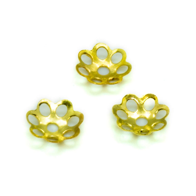 Load image into Gallery viewer, Bead Caps Flower 6mm Gold - Affordable Jewellery Supplies
