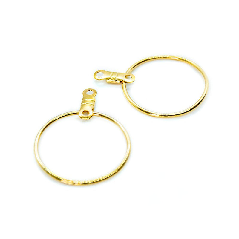 Load image into Gallery viewer, Smooth Round Drop 20mm Gold - Affordable Jewellery Supplies
