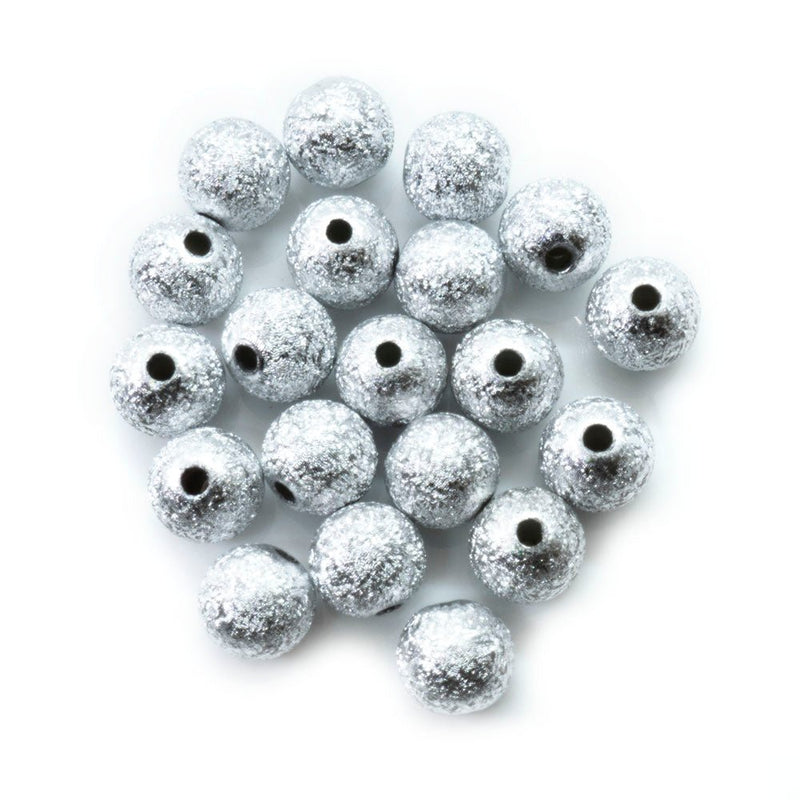 Load image into Gallery viewer, Acrylic Stardust Bead 8mm Silver - Affordable Jewellery Supplies
