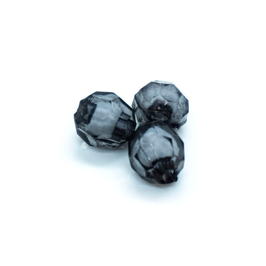 Bead in Bead Faceted Round 8mm Black - Affordable Jewellery Supplies
