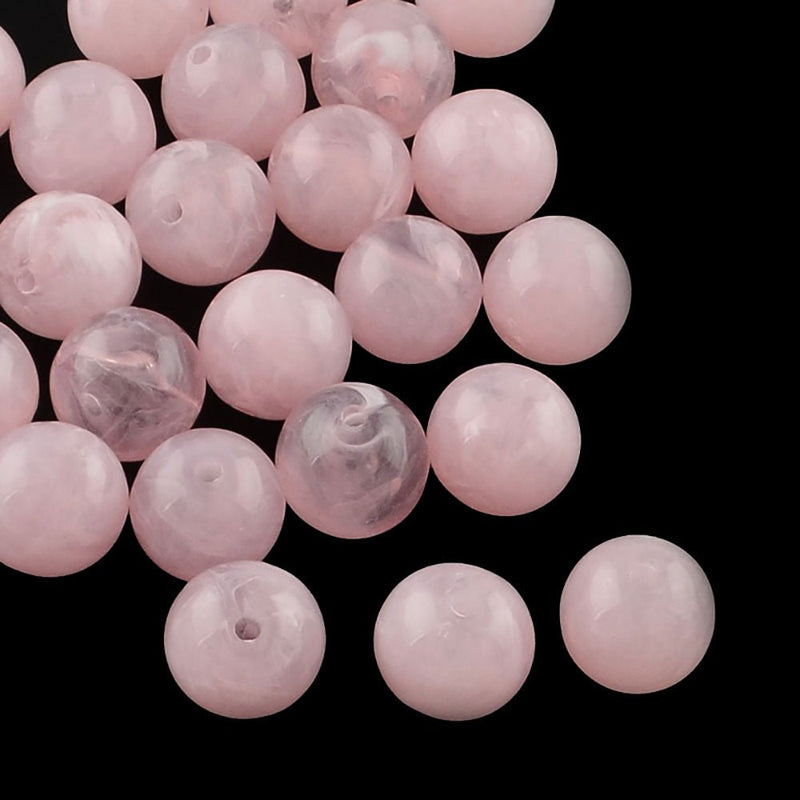 Load image into Gallery viewer, Acrylic Imitation Gemstones 10mm Pearl Pink - Affordable Jewellery Supplies
