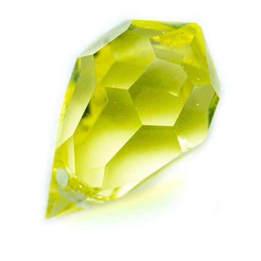 Czech Glass Faceted Drop 10mm x 6mm Jonquil - Affordable Jewellery Supplies