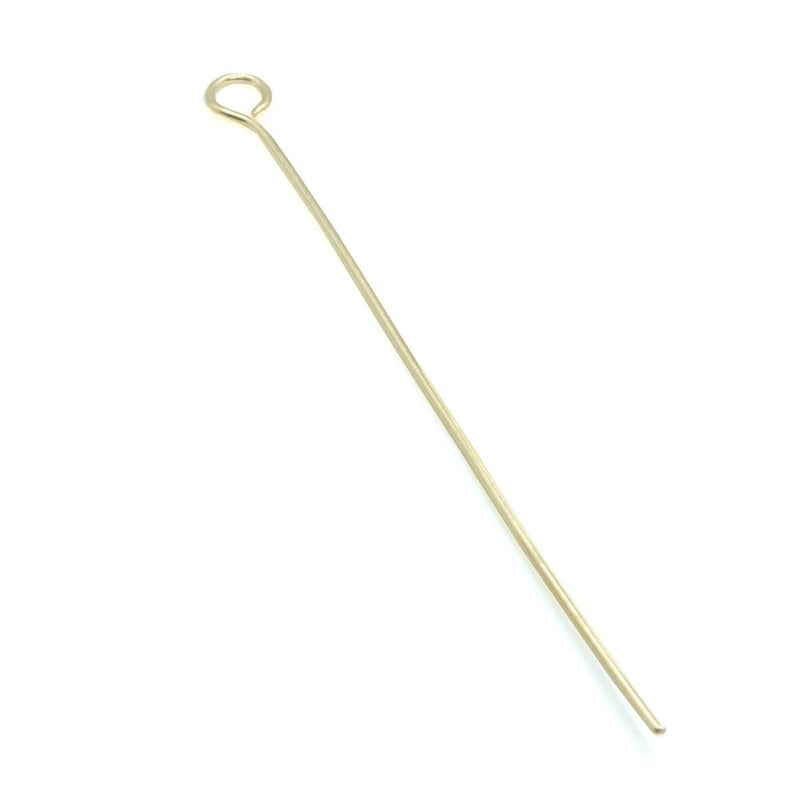 Load image into Gallery viewer, Eyepin - 21 Gauge 5cm Gold Plated - Affordable Jewellery Supplies
