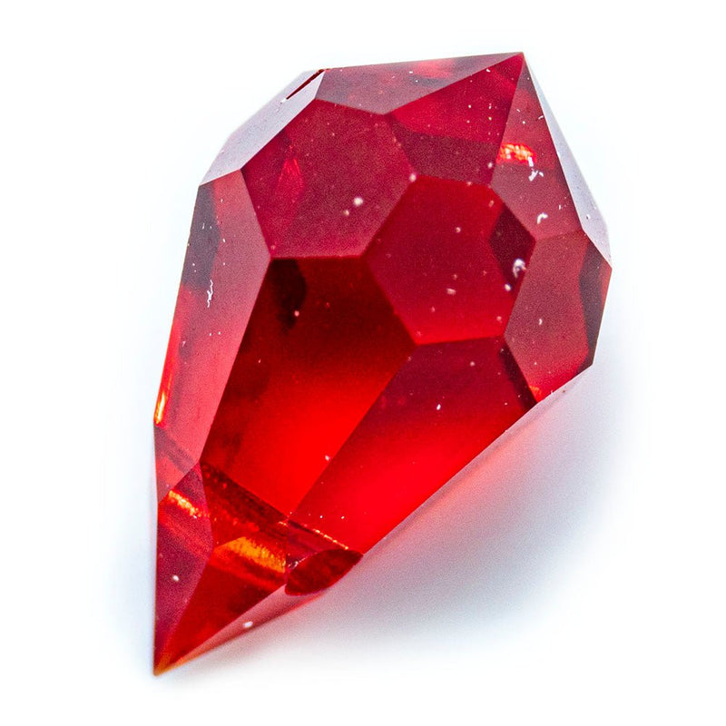Load image into Gallery viewer, Czech Glass Faceted Drop 10mm x 6mm Light Siam - Affordable Jewellery Supplies
